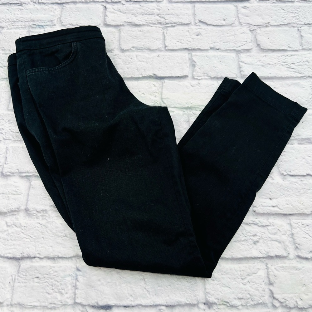 J. Crew Dannie Black Skinny Pants Back Zip Slimming Size 4 Business Casual